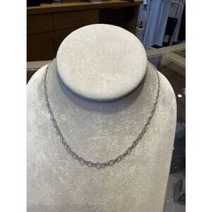 NEW JUDE FRANCES women's small link diamond cut chain necklace in silver